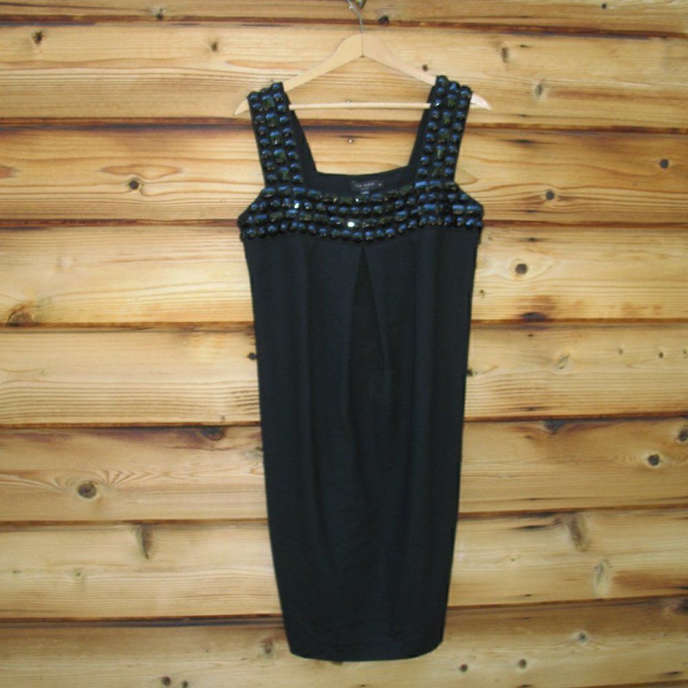 NWT Ted Baker London Black Wool Shift Dress